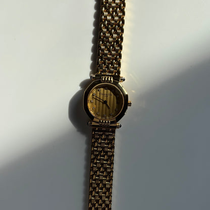 Dior 1990s Octagon Dial Gold Plated Watch