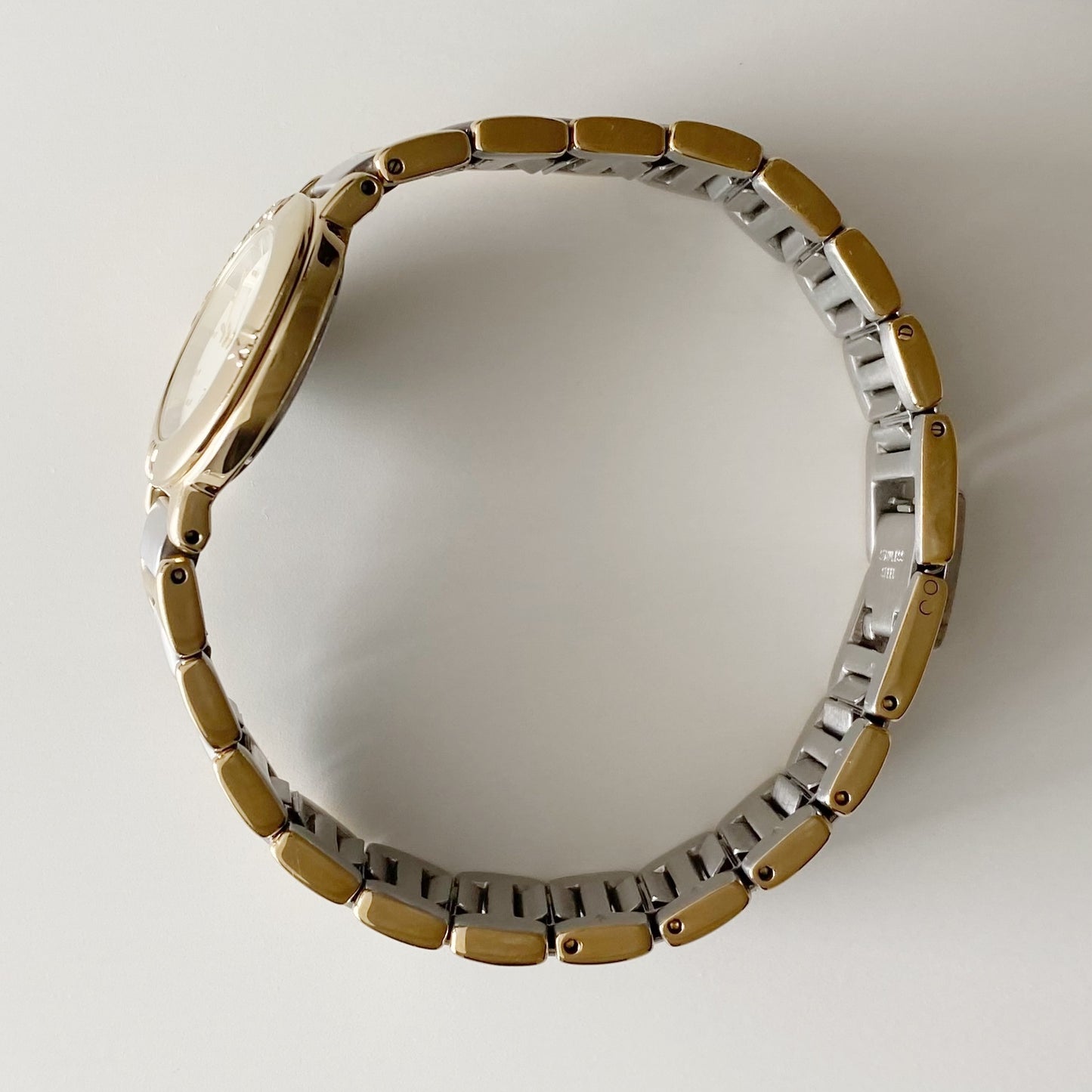 Yves Saint Laurent Round Dial Two Tone Watch