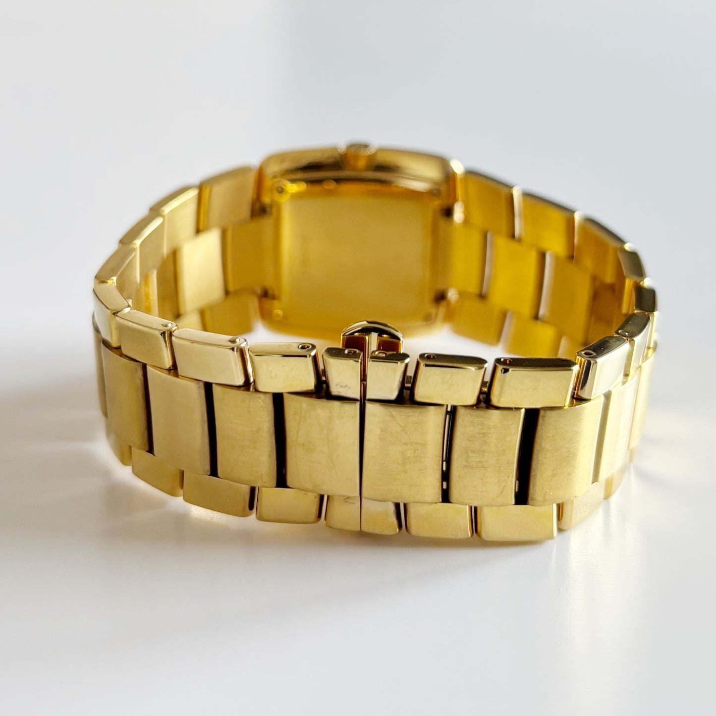 Gucci 1990s Date Gold Dial Gold Plated Watch