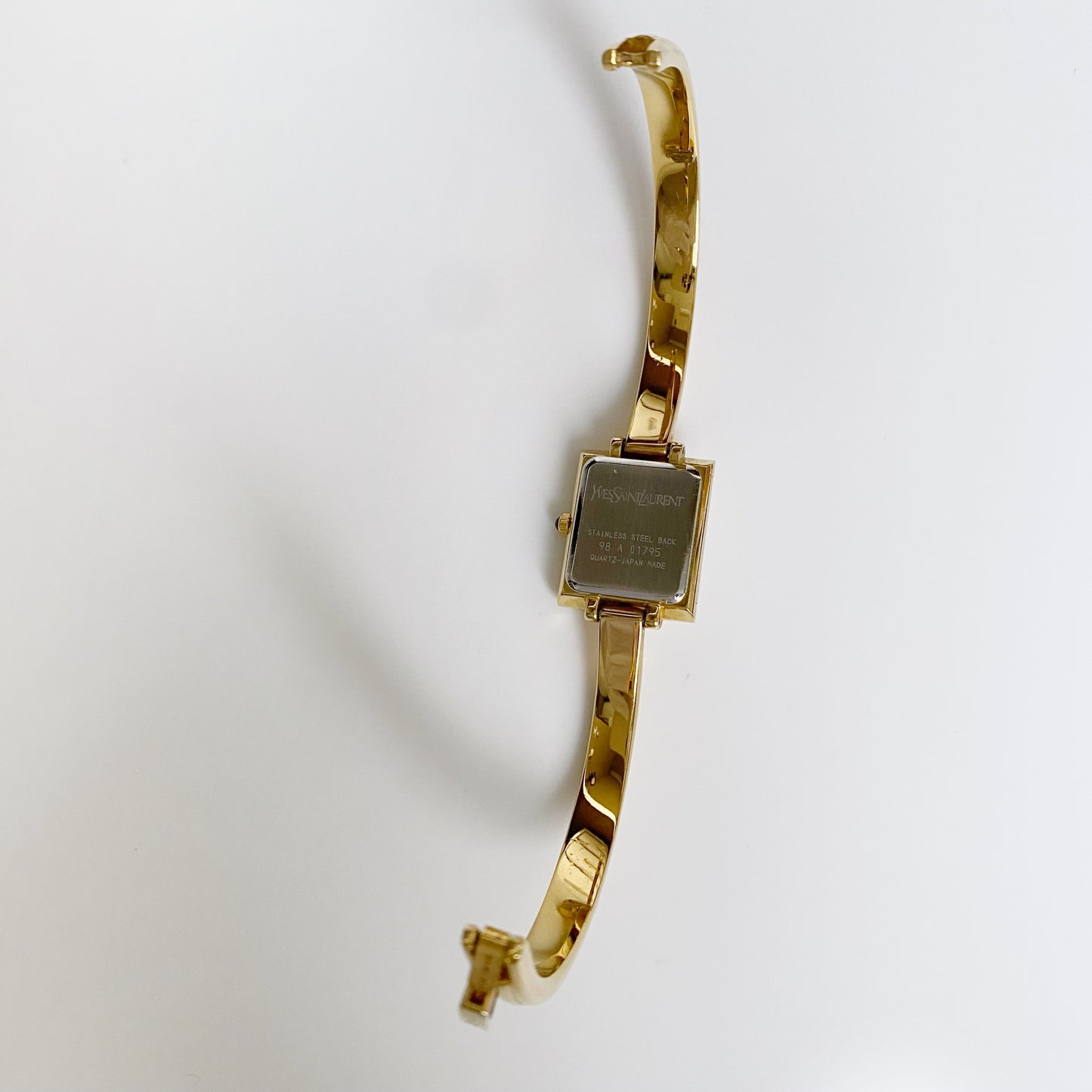 Yves Saint Laurent 1990s Gold Plated Bangle Watch