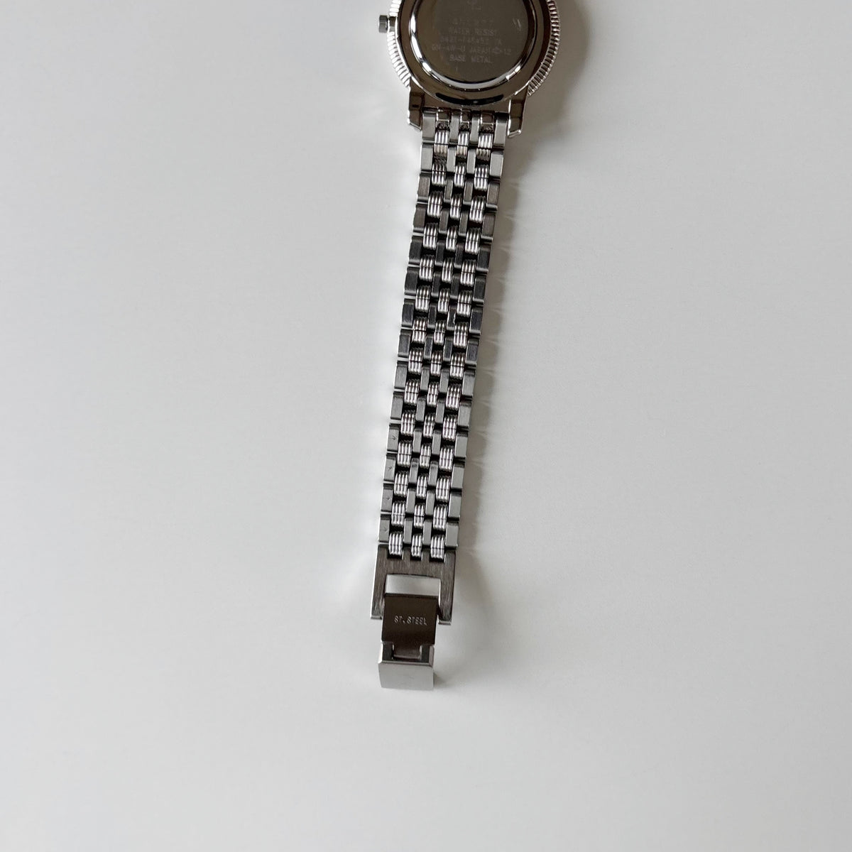 Yves Saint Laurent 1990s Dark Gray Round Dial Stainless Steel Watch