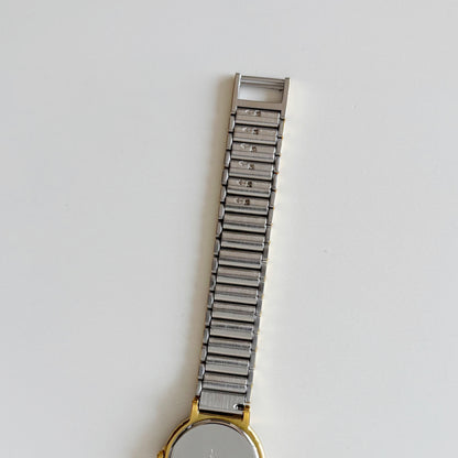 Yves Saint Laurent 1990s Round Dial Two Tone Watch