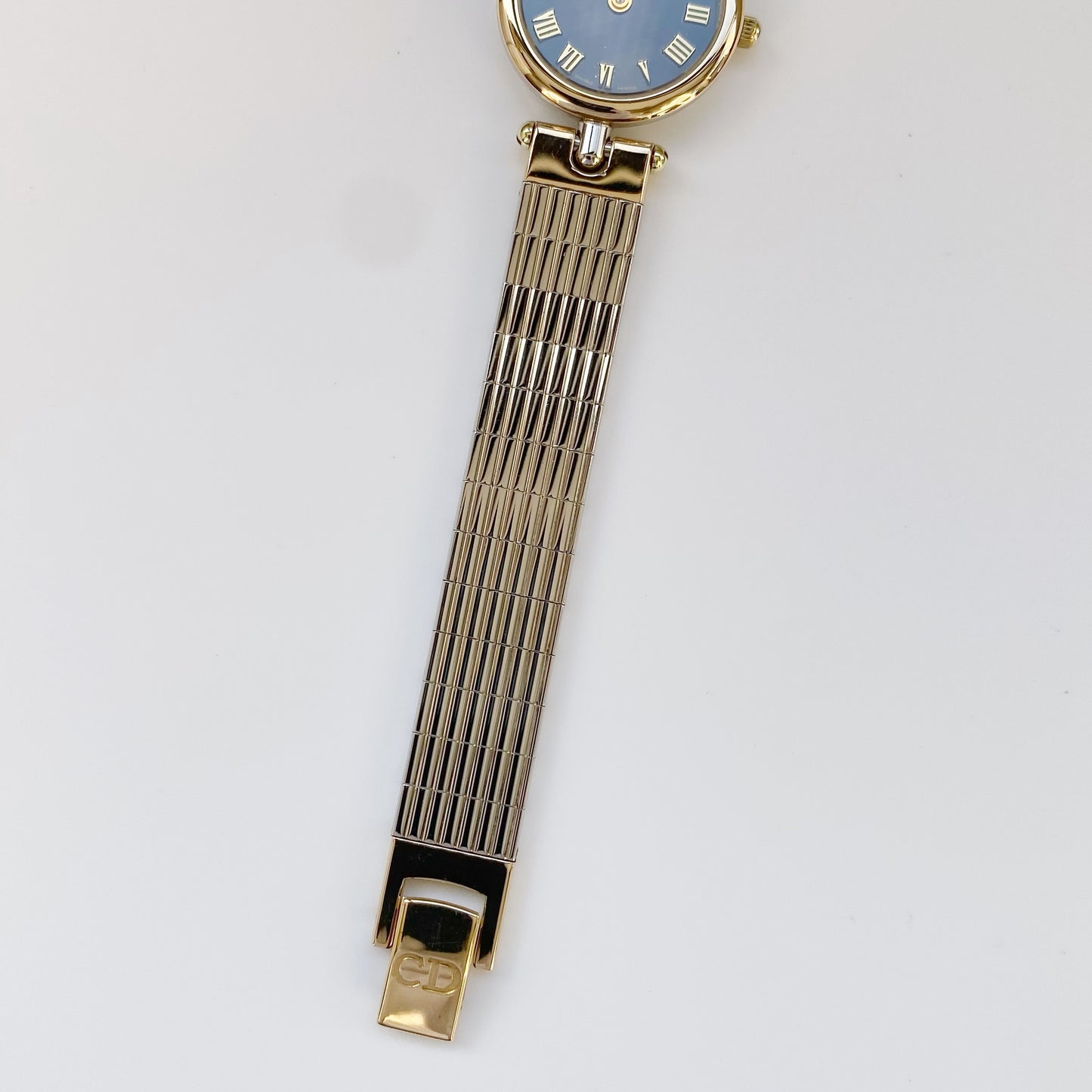 Dior 1990s Navy Dial Two Tone Watch