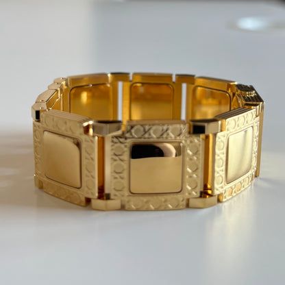 Dior 1990s La Parisienne Interchangeable Strap Gold Plated Watch