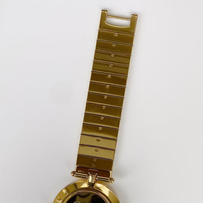 Dior 1990s Gold Plated Round Watch