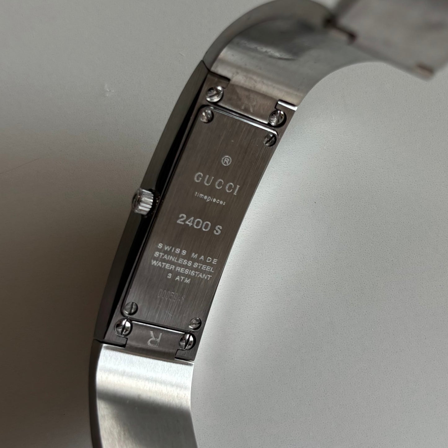 Gucci 1990s Silver Stainless steel Bangle Watch