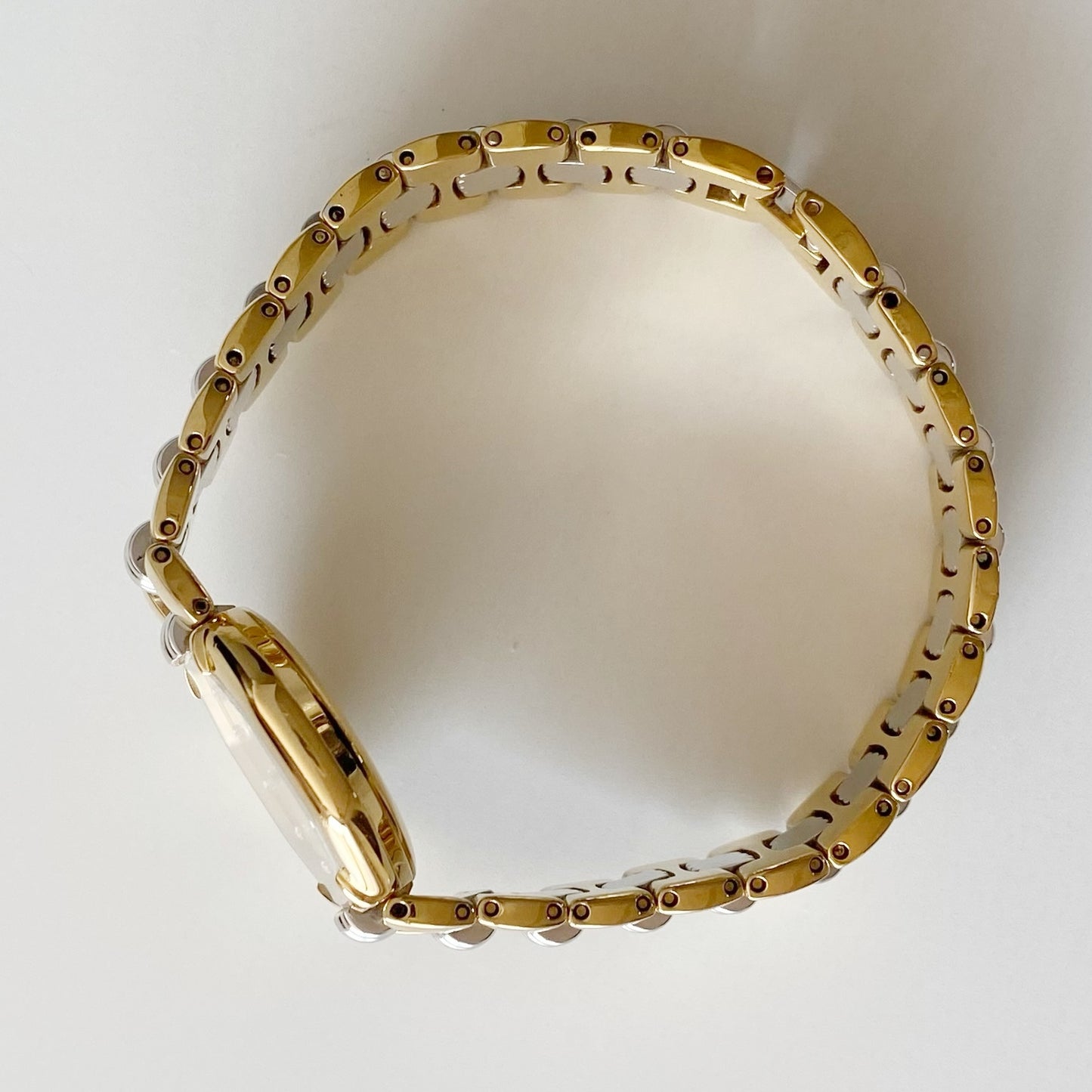 Dior 1990s Octagon Two Tone Gold Plated Watch