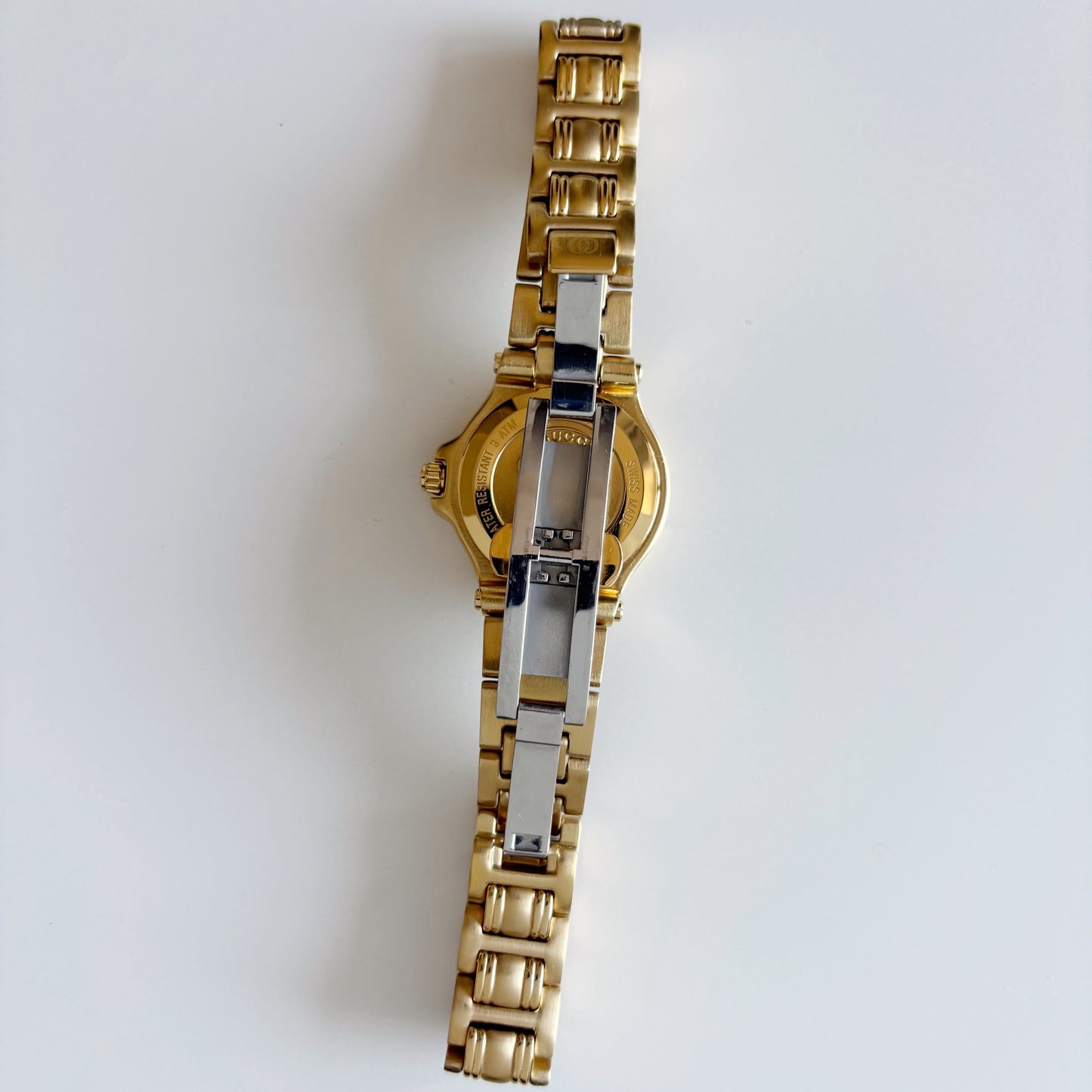 Gucci 1990s Date Gold Plated Watch