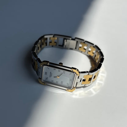 Hermes 1990s Croisier Two Tone Watch