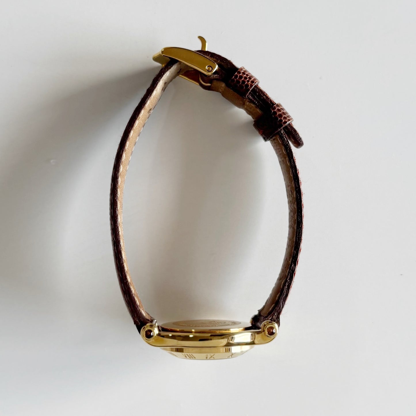 Gucci 1990s Gold Dial Gold Plated Watch