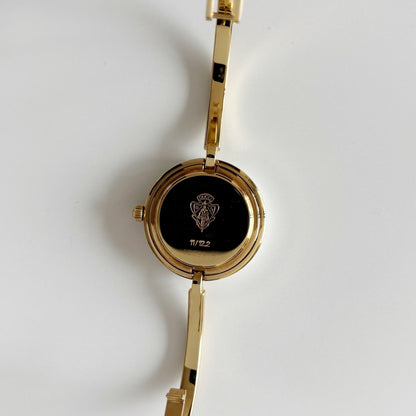 Gucci 1990s Interchangeable Bezel Gold Plated Watch with 12 bezels, case (Small)