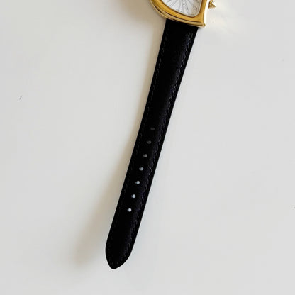 Yves Saint Laurent 1990s Heart Shaped Dial Gold Plated Watch