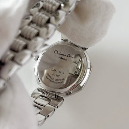 Dior 1990s Octagon Silver Watch