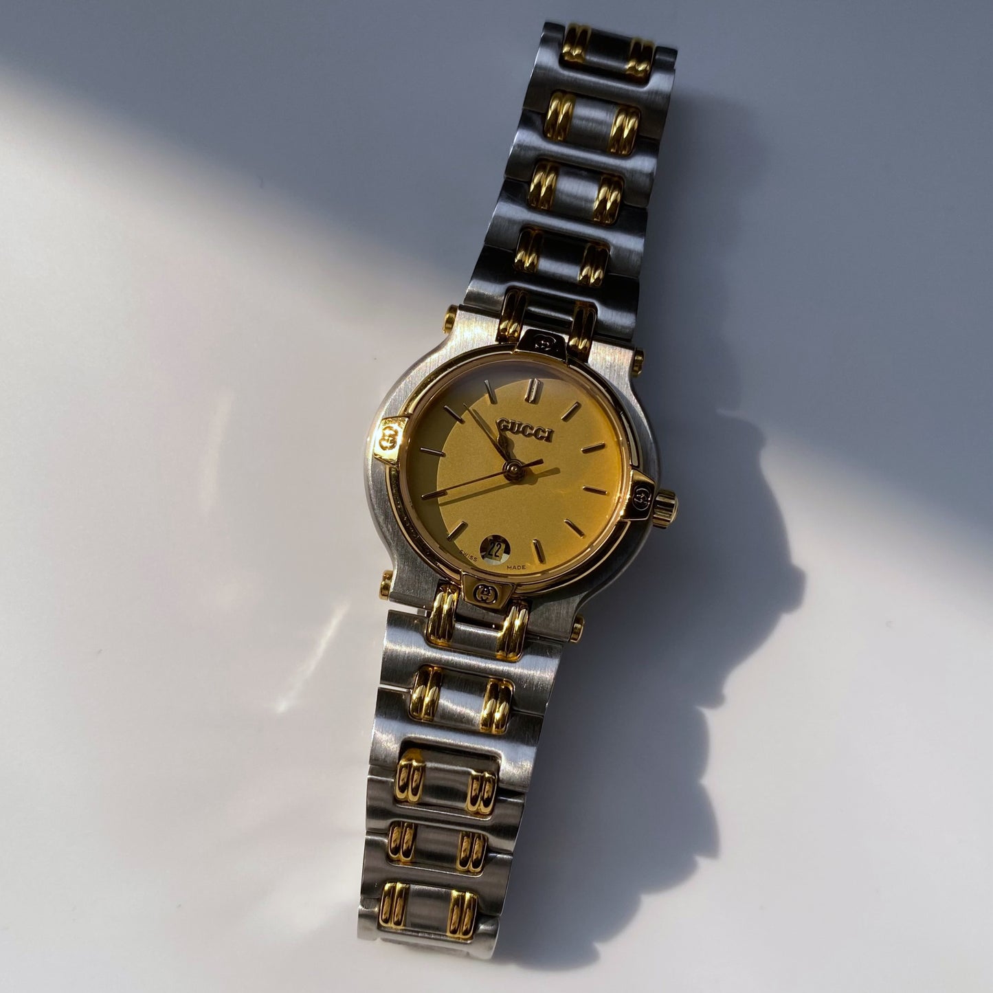 Gucci 1990s Date Two Tone Watch