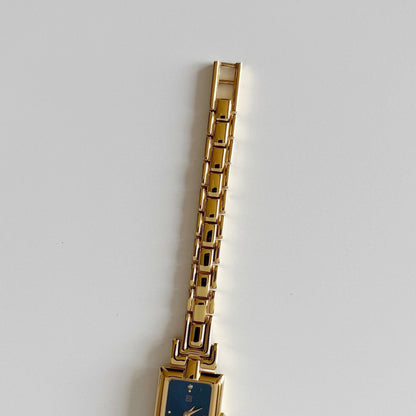 Givenchy 1990s Tank Gold Plated Watch