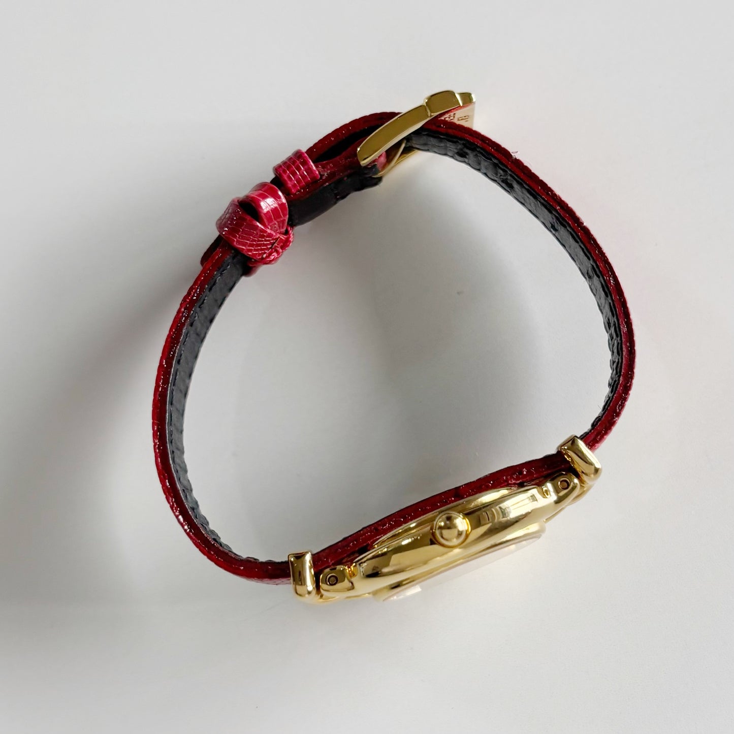 Fendi 1990s Interchangeable Strap Gold Plated Watch with 5 straps, case