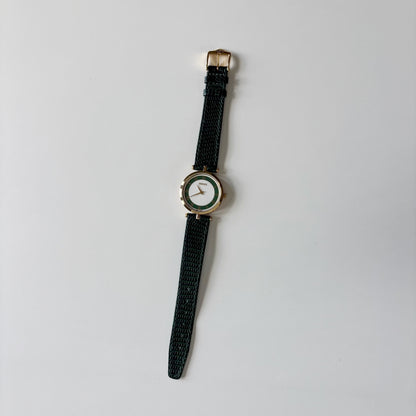 Gucci 1990s Round Dial Sherry Gold-Plated Watch (Large)