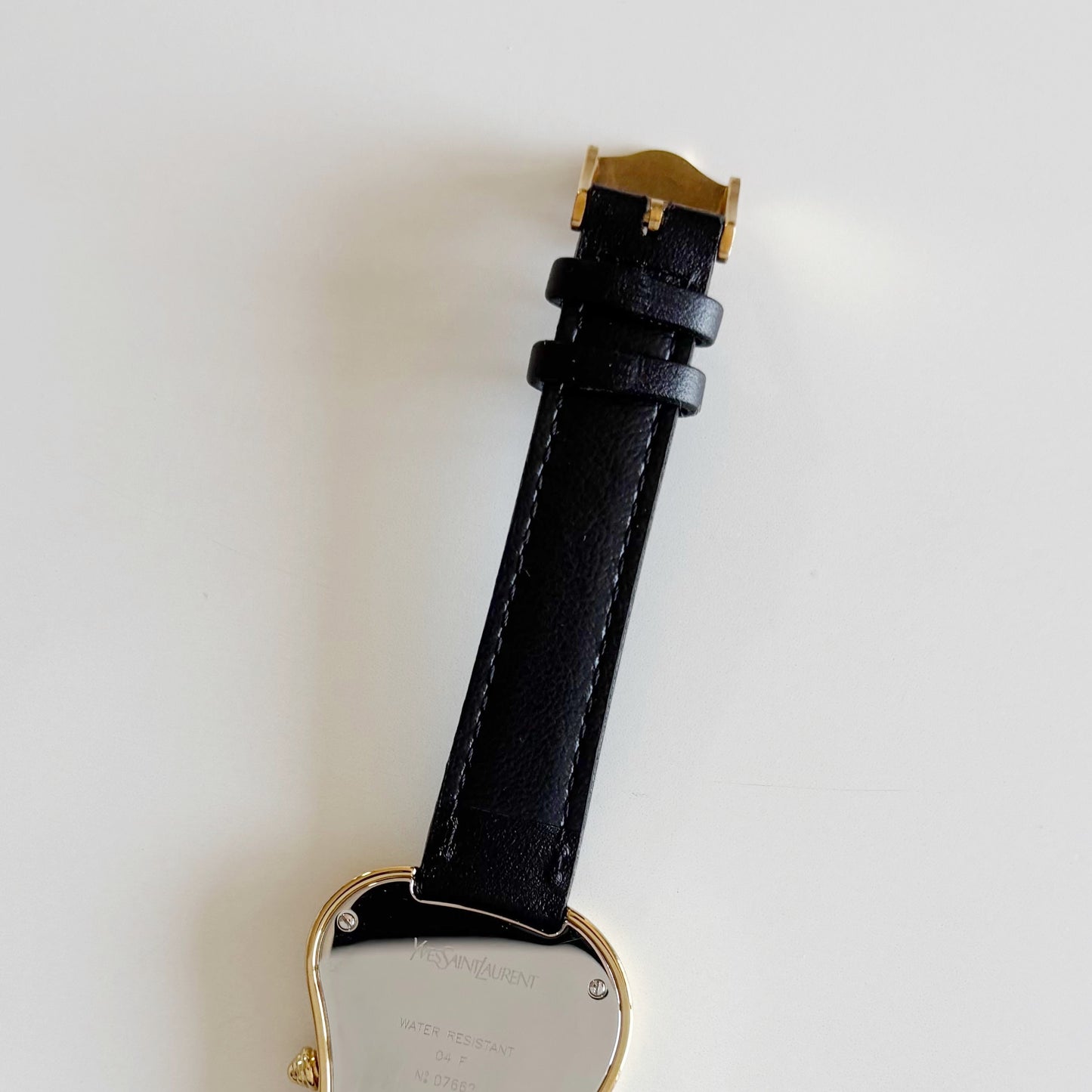Yves Saint Laurent 1990s Heart Shaped Dial Gold Plated Watch