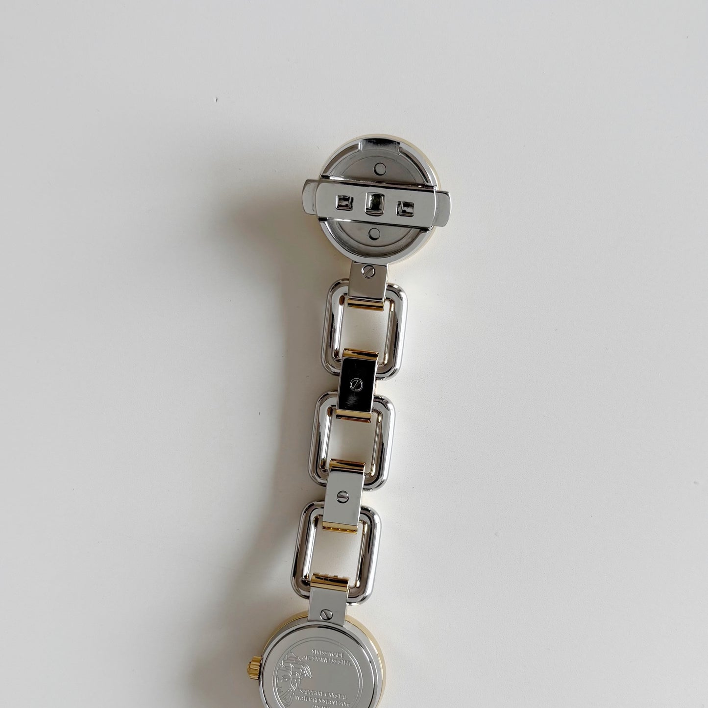 Versace Early 2000s Seashell Dial Two Tone Watch
