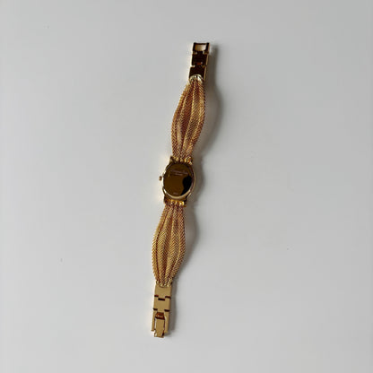 Dior 1990s Gold Oval Dial Gold Plated Watch