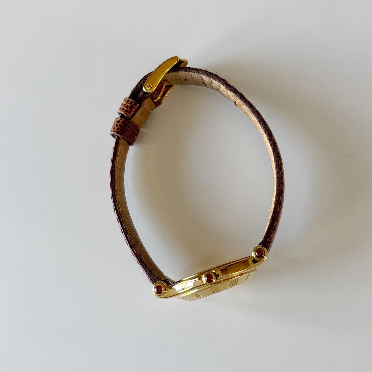 Gucci 1990s Gold Dial Gold Plated Watch