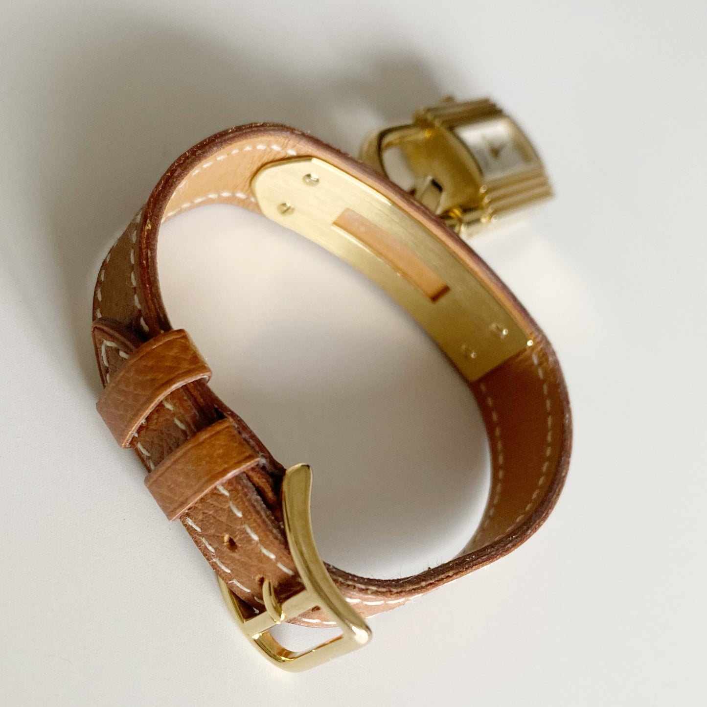 Hermes 1990s Kelly Gold Plated Watch