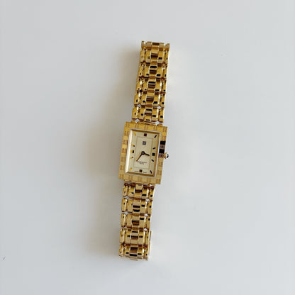 Givenchy 1990s Tank Gold Plated Watch (Large)