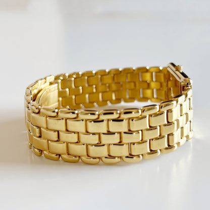 Gucci 1990s Tank Gold Plated Watch (Large)