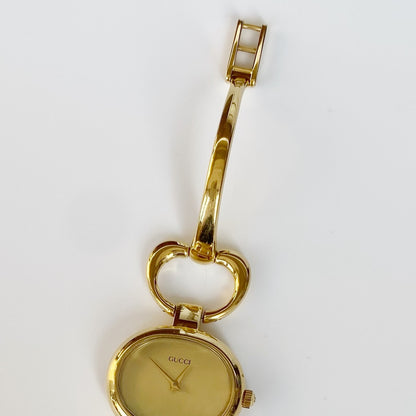 Gucci 1990s Gold Plated Bangle Watch (Small)