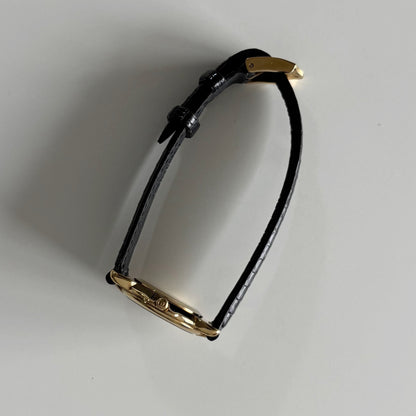 Gucci 1990s Round Dial Gold Plated Watch