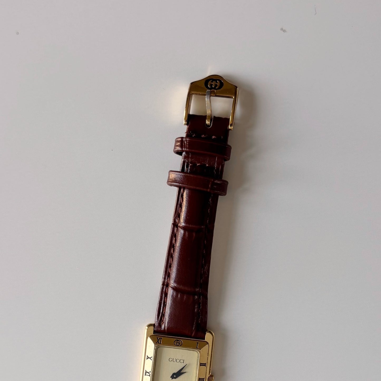 Gucci 1990s Tank Gold Plated Watch