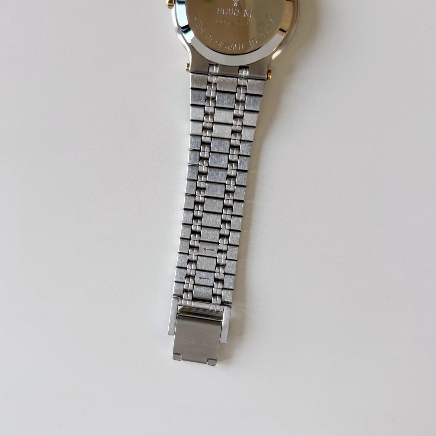 Gucci 1990s Date Round Cream Dial Two Tone Watch (Large)