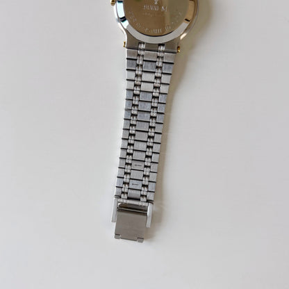 Gucci 1990s Date Round Cream Dial Two Tone Watch (Large)