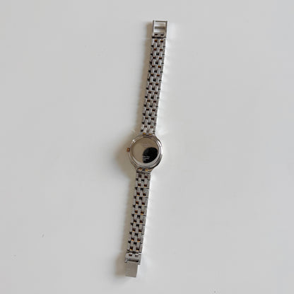 Dior 1990s Date Round Dial Two Tone Gold Plated Watch