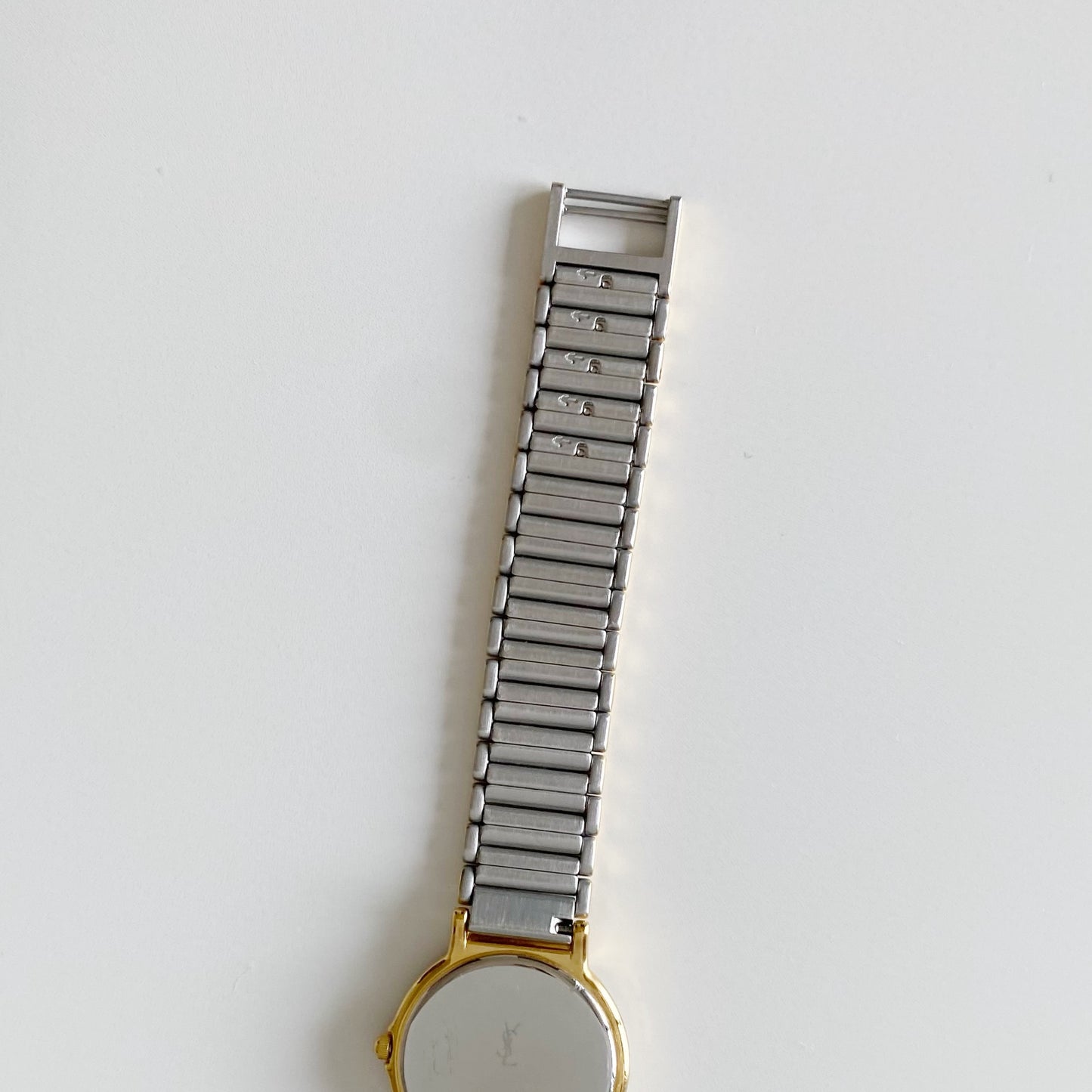 Yves Saint Laurent 1990s Round Dial Two Tone Watch