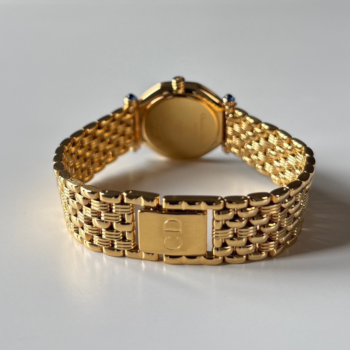 Dior 1990s Octagon Dial Gold Plated Watch