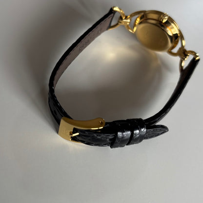 Gucci 1990s Gold Dial Horsebit Gold Plated Watch