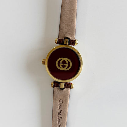 Gucci 1990s Round Dial Sherry Watch