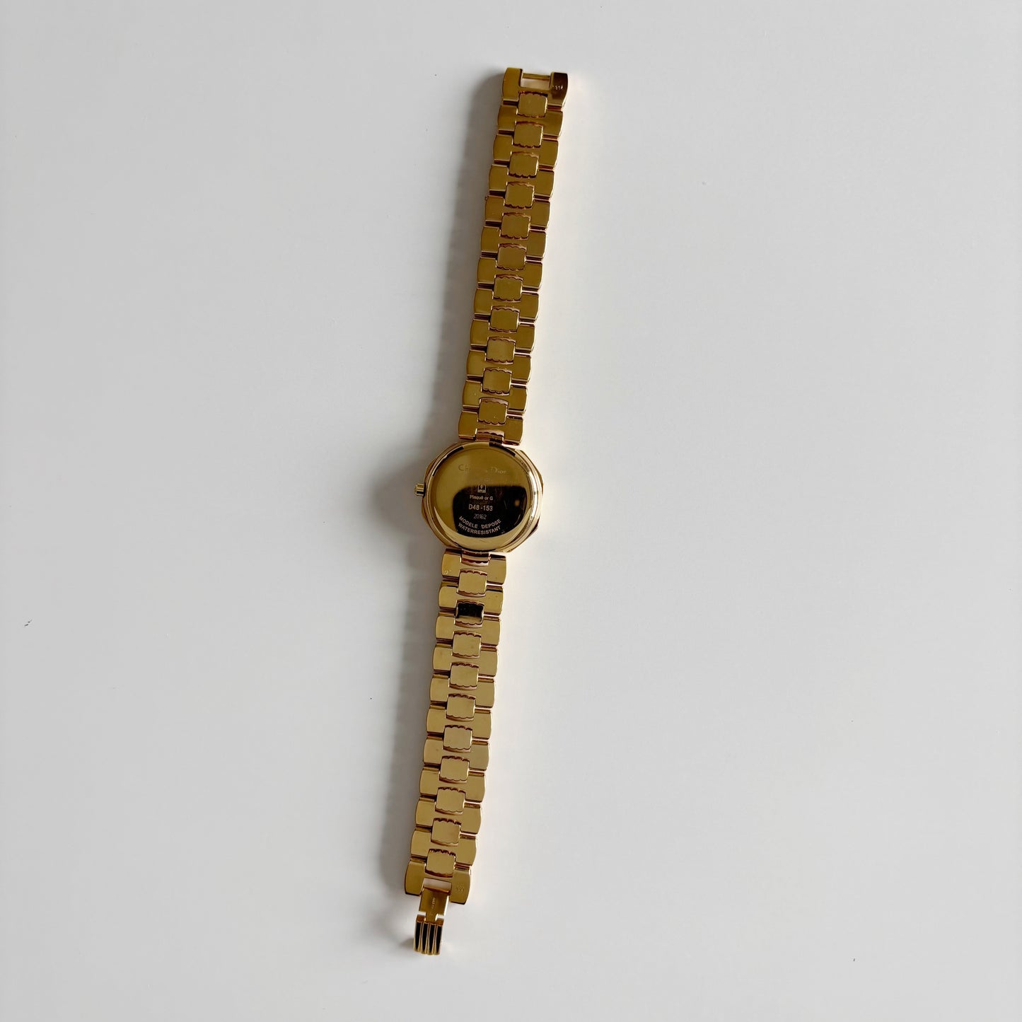 Dior 1990s Octagon Gold Plated Watch