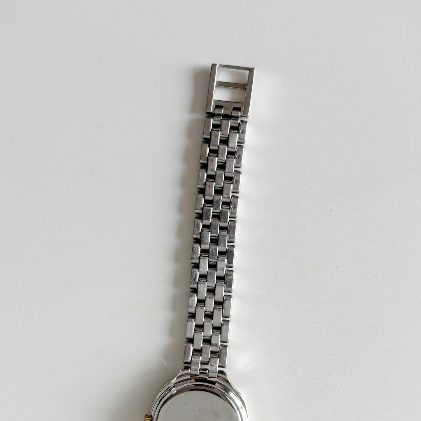 Dior 1990s Date Round Dial Two Tone Watch