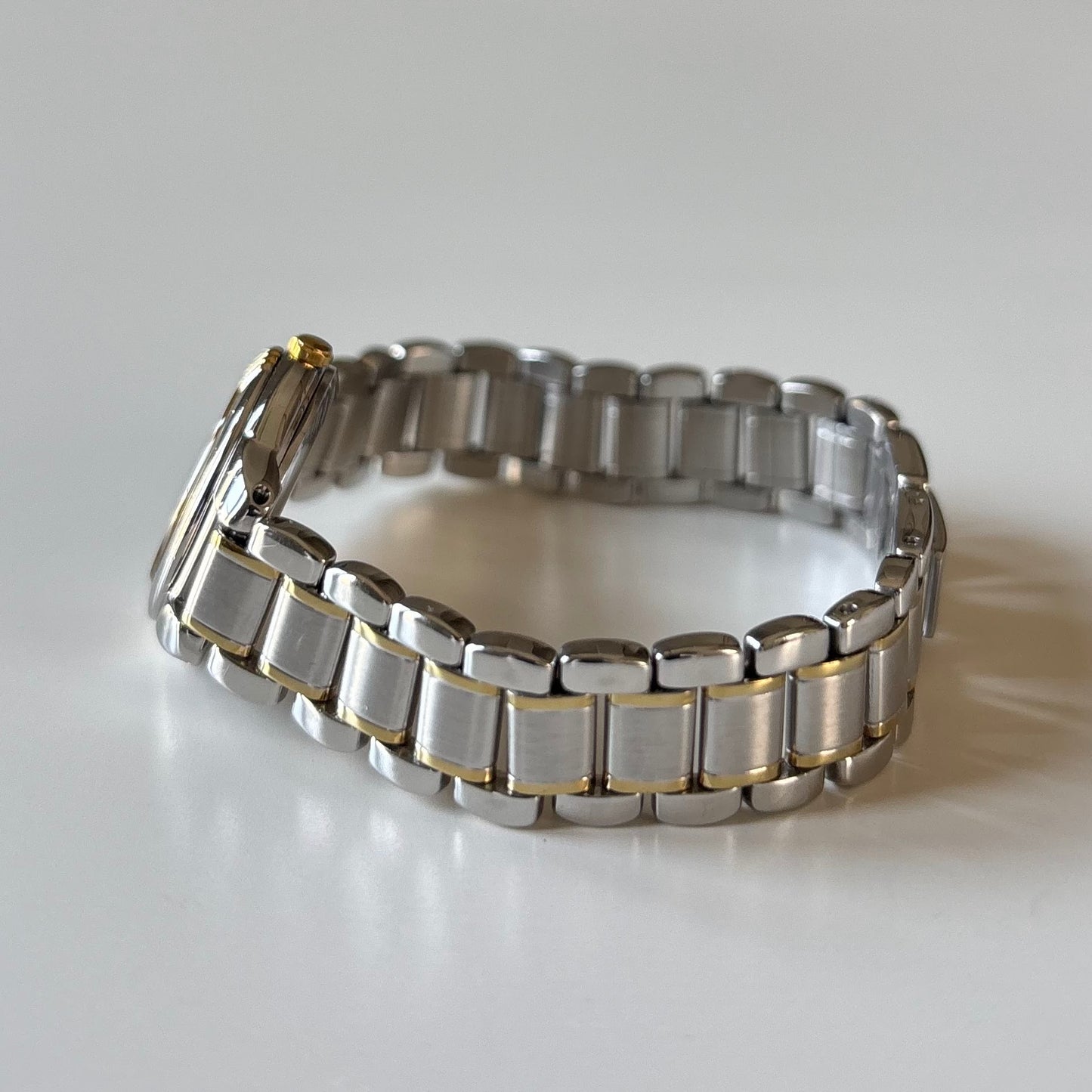 Yves Saint Laurent 1990s Round Dial Two Tone Watch