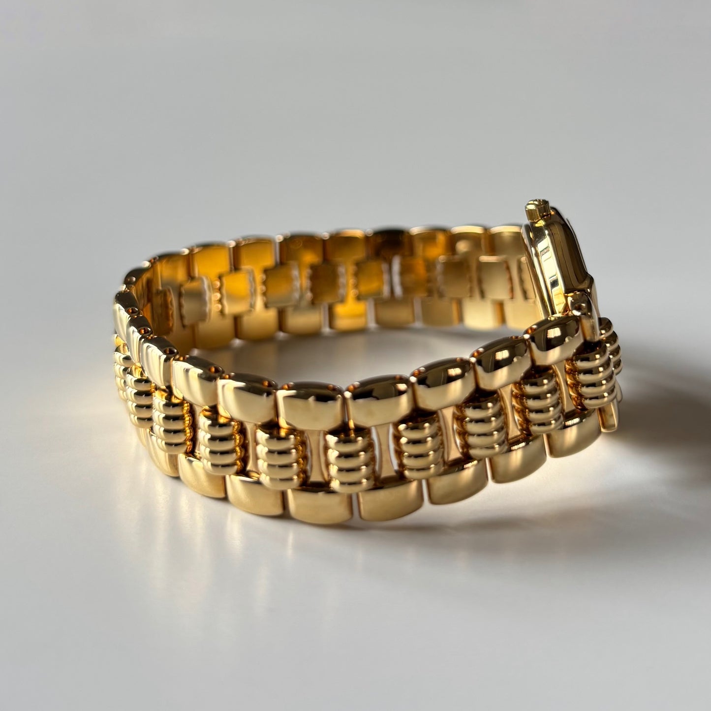 Dior 1990s Octagon Gold Plated Watch