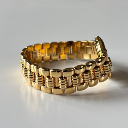 Dior 1990s Octagon Gold Plated Watch