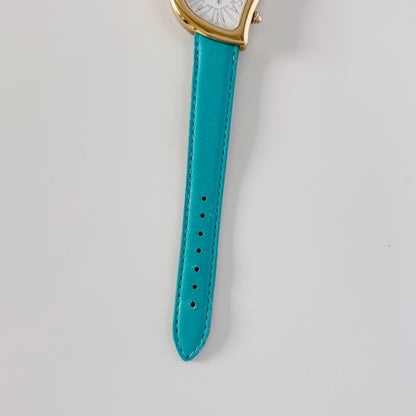 Yves Saint Laurent 1990s Hear Shaped Gold Plated Watch