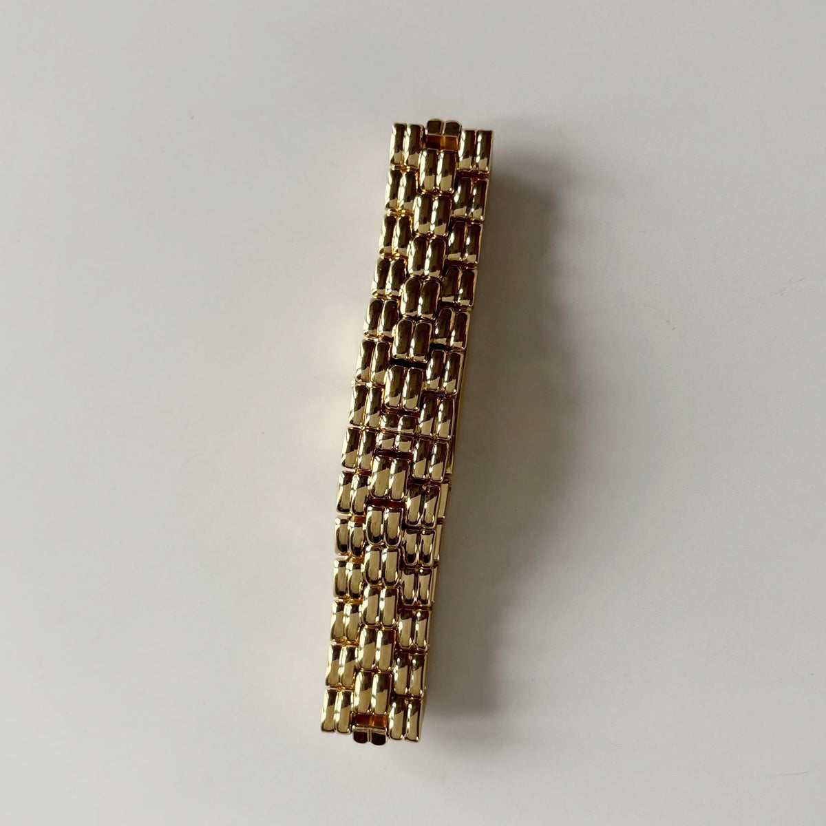 Fendi 1990s Rectangular White Dial Gold Plated Watch
