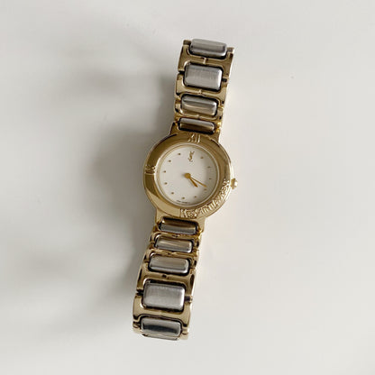 Yves Saint Laurent 1990s Two Tone Watch