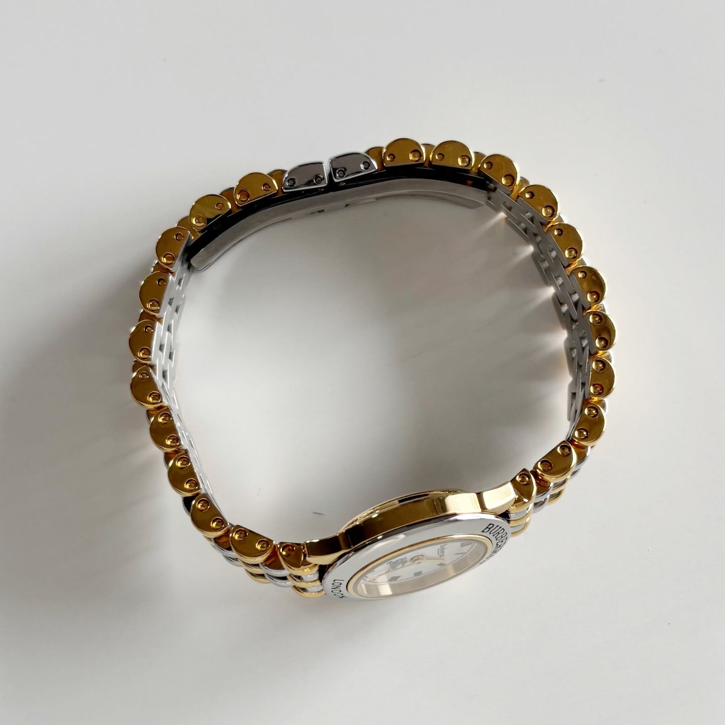 Burberry 1990s Round Dial Two Tone Watch