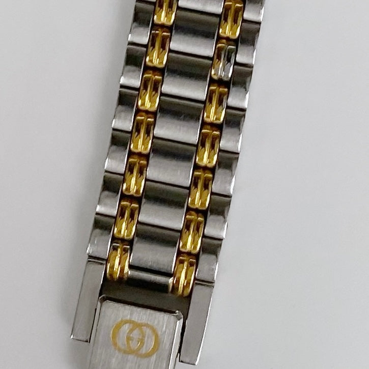 Gucci 1990s Two Tone Date Watch