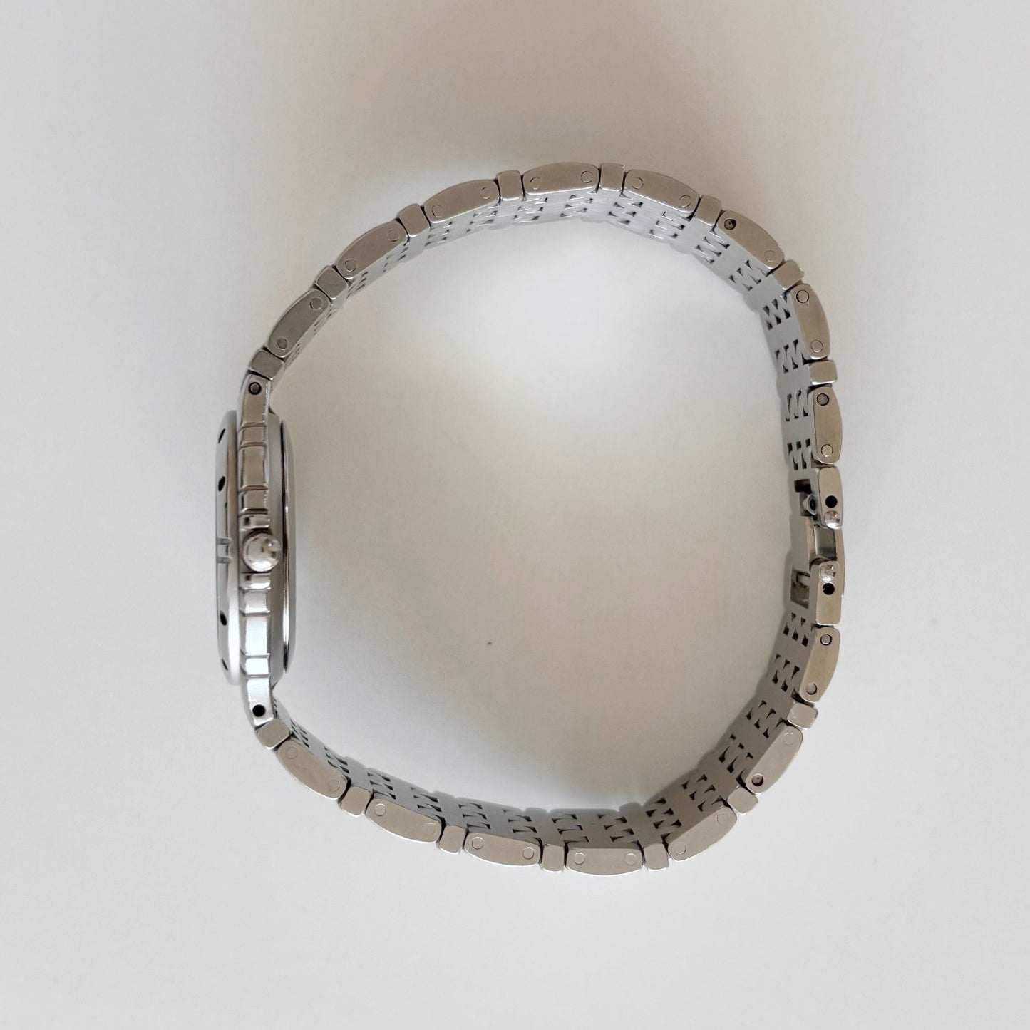 Dior 1990s Date Round Dial Silver Watch