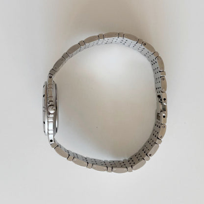 Dior 1990s Date Round Dial Silver Watch